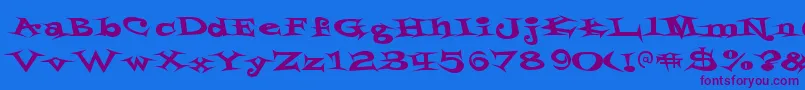 StyrofoamfeelingsRegular Font – Purple Fonts on Blue Background