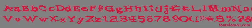 StyrofoamfeelingsRegular Font – Red Fonts on Gray Background