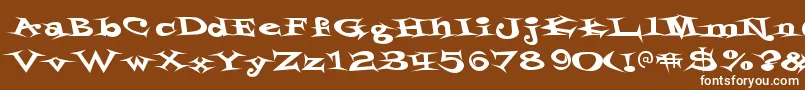 フォントStyrofoamfeelingsRegular – 茶色の背景に白い文字