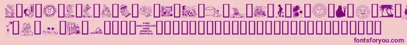 4yeosumm Font – Purple Fonts on Pink Background