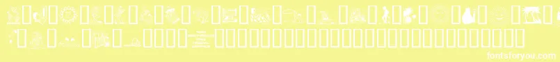 4yeosumm Font – White Fonts on Yellow Background
