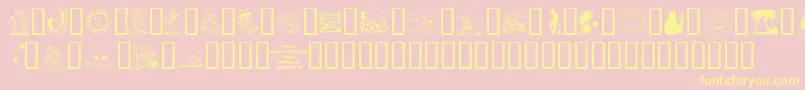 4yeosumm Font – Yellow Fonts on Pink Background