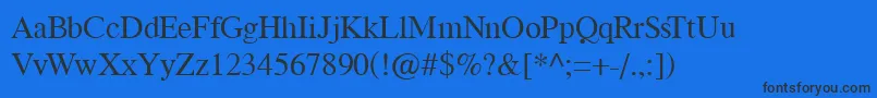 CumberlandMedium Font – Black Fonts on Blue Background