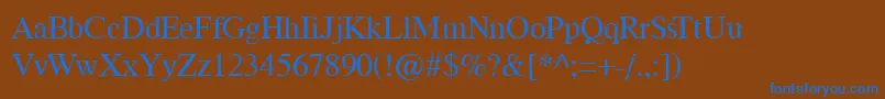 CumberlandMedium Font – Blue Fonts on Brown Background