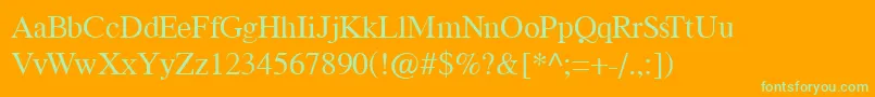 Weitere Informationen zur CumberlandMedium-Schriftart CumberlandMedium-Schriftart – Grüne Schriften auf orangefarbenem Hintergrund