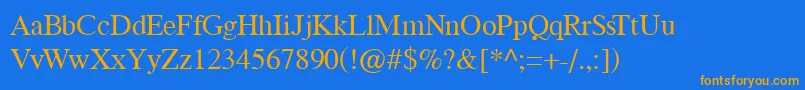 CumberlandMedium Font – Orange Fonts on Blue Background