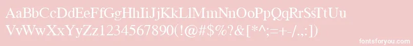 CumberlandMedium Font – White Fonts on Pink Background