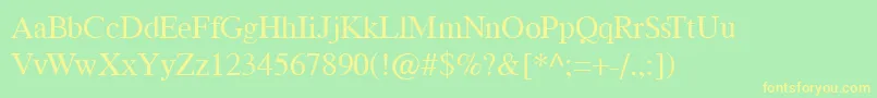 CumberlandMedium Font – Yellow Fonts on Green Background