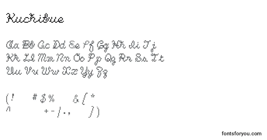 Schriftart Kuchibue – Alphabet, Zahlen, spezielle Symbole