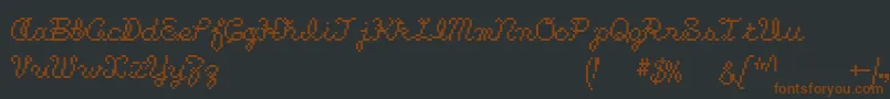 Шрифт Kuchibue – коричневые шрифты на чёрном фоне