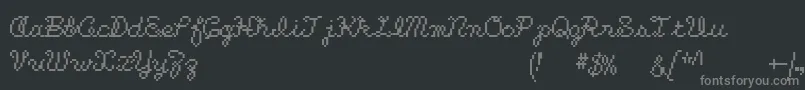 Шрифт Kuchibue – серые шрифты на чёрном фоне