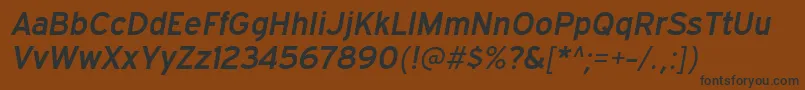 ExpresswaysbItalic Font – Black Fonts on Brown Background