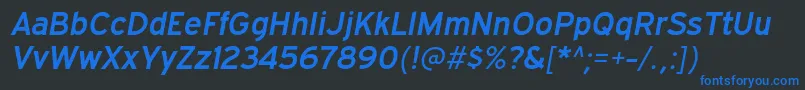 ExpresswaysbItalic Font – Blue Fonts on Black Background