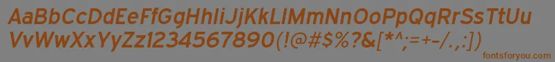 ExpresswaysbItalic Font – Brown Fonts on Gray Background