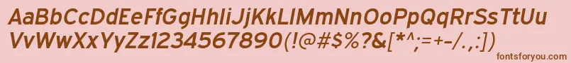 ExpresswaysbItalic Font – Brown Fonts on Pink Background
