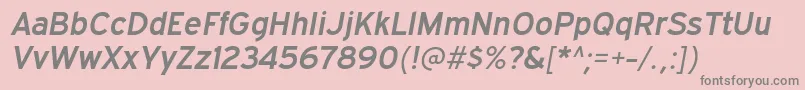 ExpresswaysbItalic Font – Gray Fonts on Pink Background