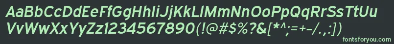Шрифт ExpresswaysbItalic – зелёные шрифты на чёрном фоне