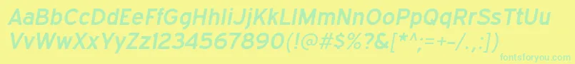 ExpresswaysbItalic Font – Green Fonts on Yellow Background