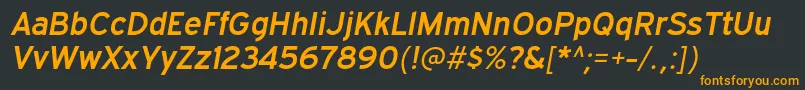 ExpresswaysbItalic Font – Orange Fonts on Black Background