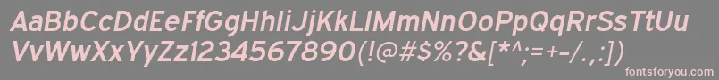 ExpresswaysbItalic Font – Pink Fonts on Gray Background