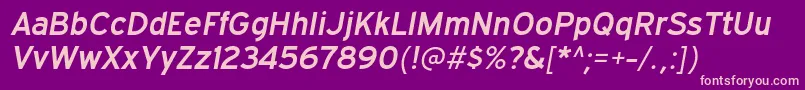 ExpresswaysbItalic Font – Pink Fonts on Purple Background