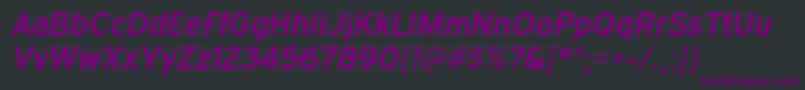 ExpresswaysbItalic Font – Purple Fonts on Black Background