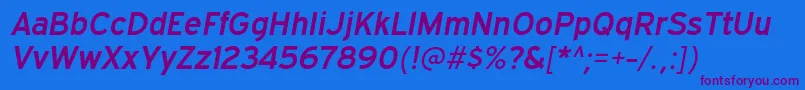ExpresswaysbItalic Font – Purple Fonts on Blue Background