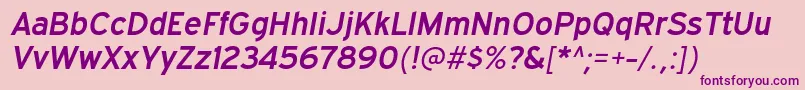 ExpresswaysbItalic Font – Purple Fonts on Pink Background