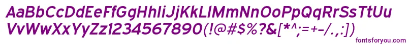 ExpresswaysbItalic Font – Purple Fonts on White Background