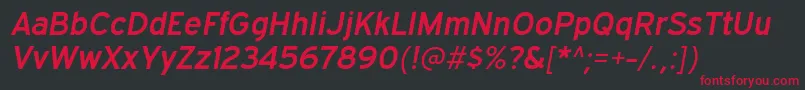ExpresswaysbItalic Font – Red Fonts on Black Background