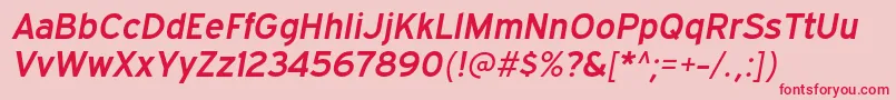 ExpresswaysbItalic Font – Red Fonts on Pink Background