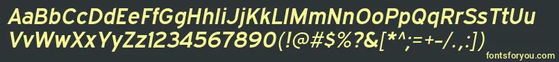 ExpresswaysbItalic Font – Yellow Fonts on Black Background