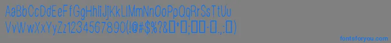 フォントCfdisappointedRegular – 灰色の背景に青い文字