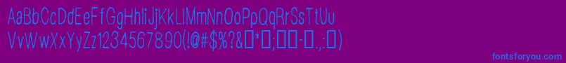 CfdisappointedRegular Font – Blue Fonts on Purple Background