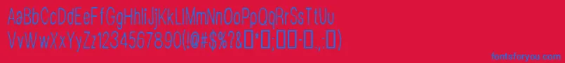 CfdisappointedRegular Font – Blue Fonts on Red Background