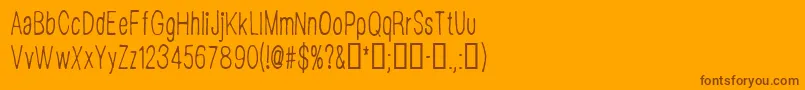 CfdisappointedRegular Font – Brown Fonts on Orange Background
