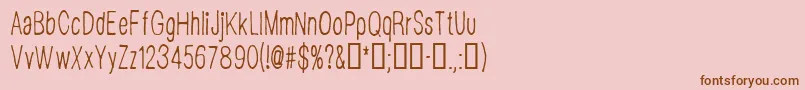 CfdisappointedRegular Font – Brown Fonts on Pink Background
