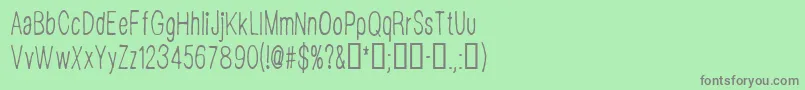 フォントCfdisappointedRegular – 緑の背景に灰色の文字