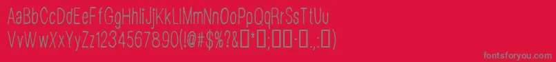 CfdisappointedRegular Font – Gray Fonts on Red Background