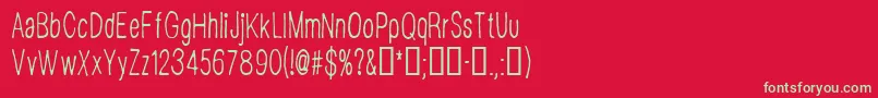 CfdisappointedRegular Font – Green Fonts on Red Background