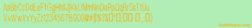 CfdisappointedRegular Font – Orange Fonts on Green Background