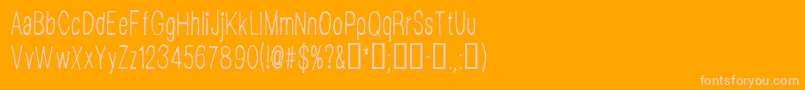 CfdisappointedRegular-Schriftart – Rosa Schriften auf orangefarbenem Hintergrund