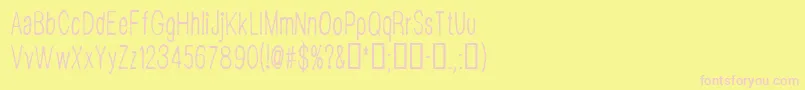 CfdisappointedRegular Font – Pink Fonts on Yellow Background