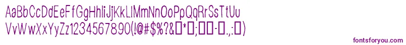CfdisappointedRegular Font – Purple Fonts on White Background