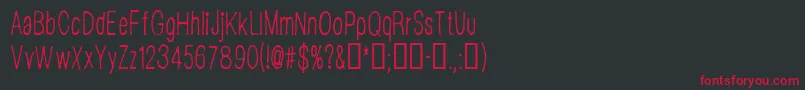 CfdisappointedRegular Font – Red Fonts on Black Background