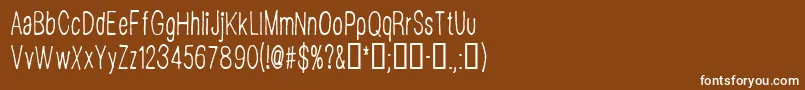 CfdisappointedRegular Font – White Fonts on Brown Background
