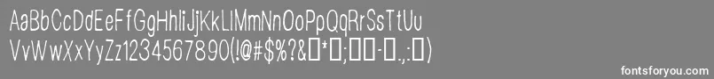 フォントCfdisappointedRegular – 灰色の背景に白い文字
