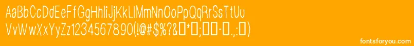 CfdisappointedRegular-fontti – valkoiset fontit oranssilla taustalla