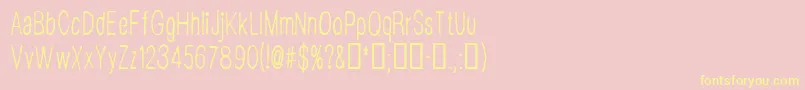 CfdisappointedRegular Font – Yellow Fonts on Pink Background