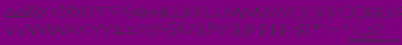 TriatlhonIn Font – Black Fonts on Purple Background